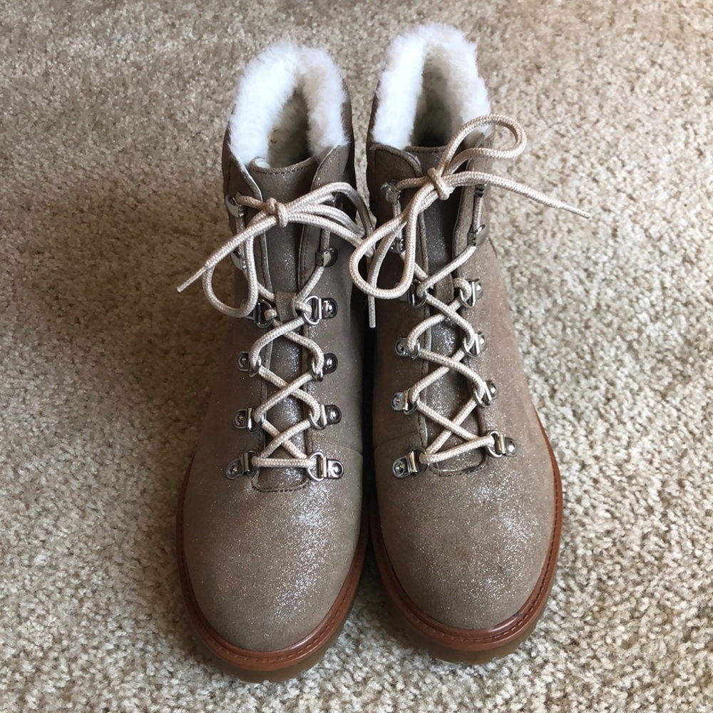 1901 Buckley Glitter lace up Hiker boots shoes size 7.5 boot shoe